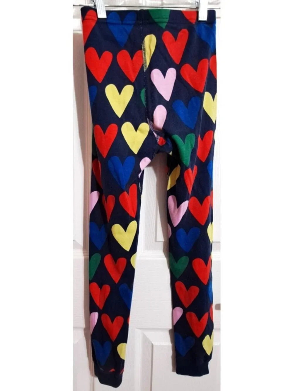Hanna Andersson Girl's 8 Happy Hearts Long John Pajama Set